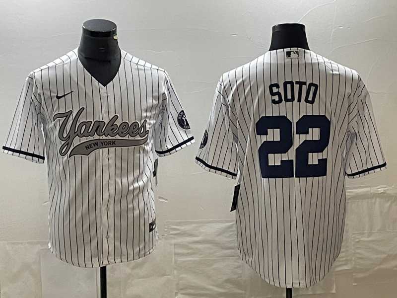 Men's New York Yankees #22 Juan Soto White With Patch Cool Base Stitched Baseball Jersey,We sell and wholesale Men's New York Yankees #22 Juan Soto White With Patch Cool Base Stitched Baseball Jersey on line form chian!